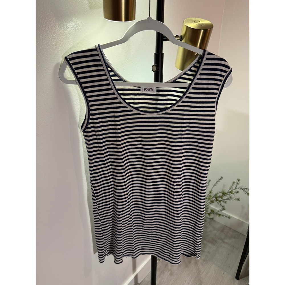 ROAM tank canadian brand‎ breton stripe luxury tunic cotton basics layering Med